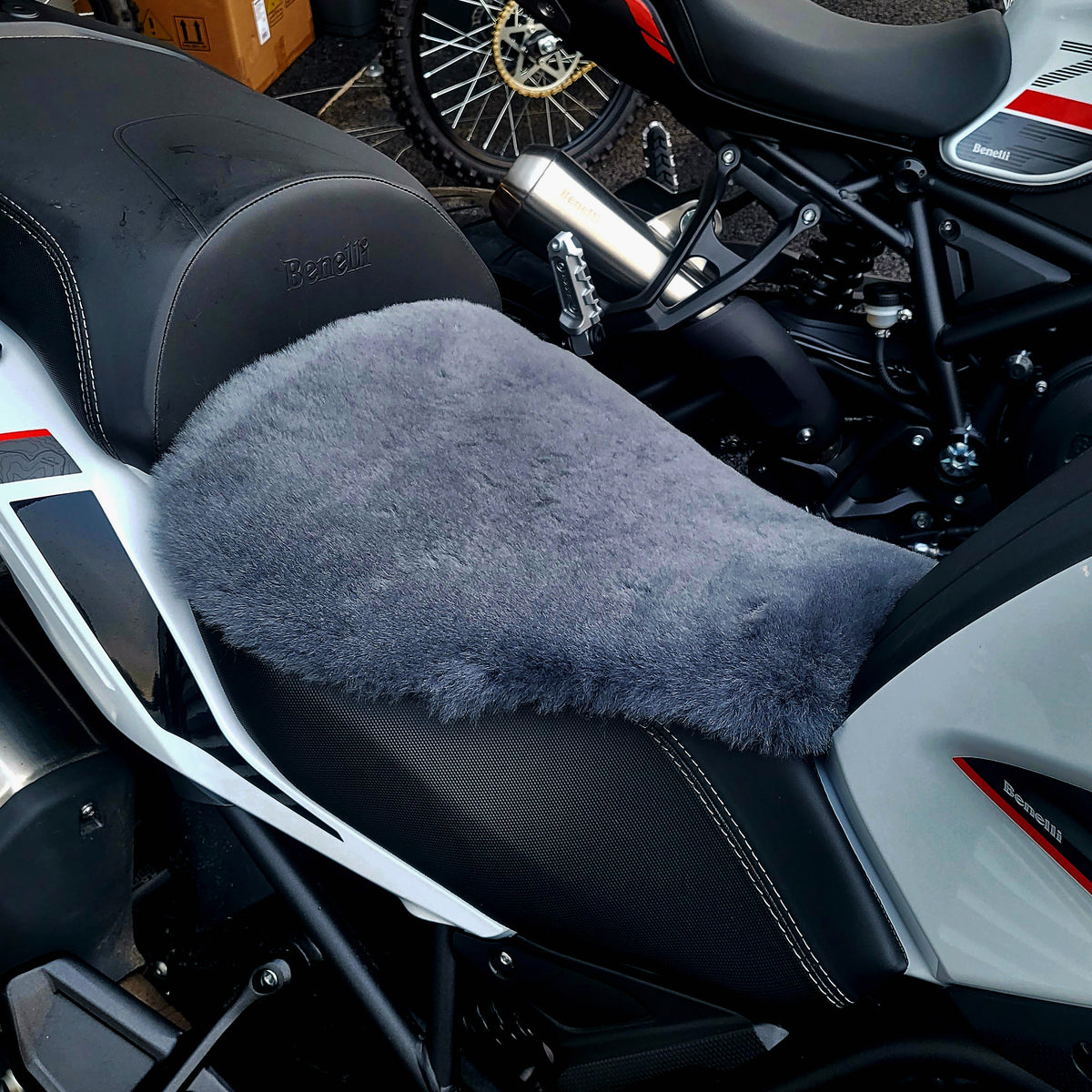 Motorcycle Riding Padding Upgrade Your Ride with MotoCoverz 'Nomad' Motorcycle Sheepskin Seat Pad