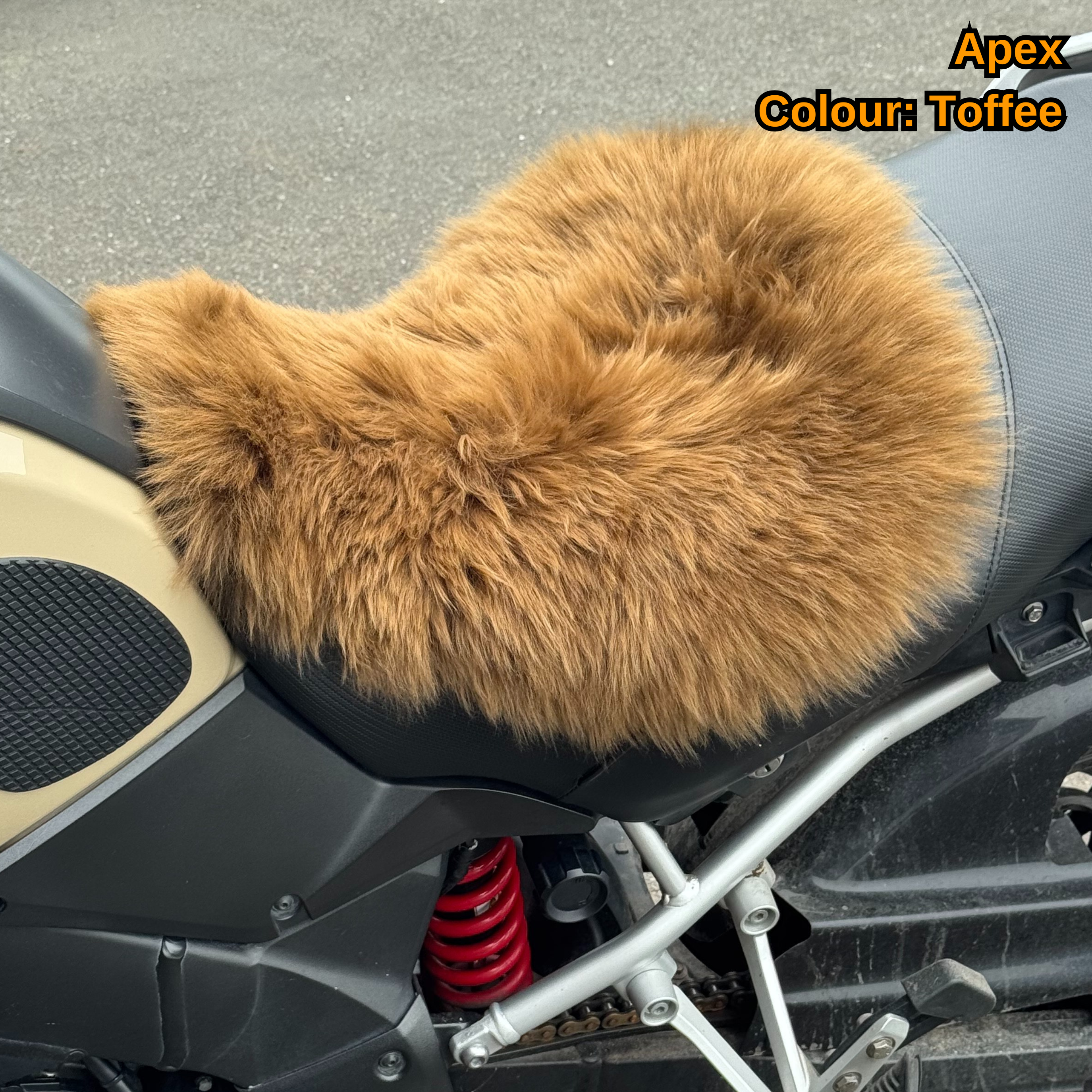 Handmade Seat Cover For Suzuki Hayabusa 2008+ – Black & Orange, UV-Resistant Artificial Leather, M.A.D.garage