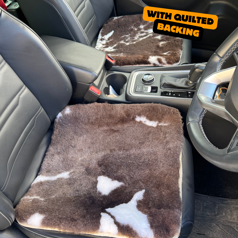 Quilt Backed Natural Sheepskin Seat Pads