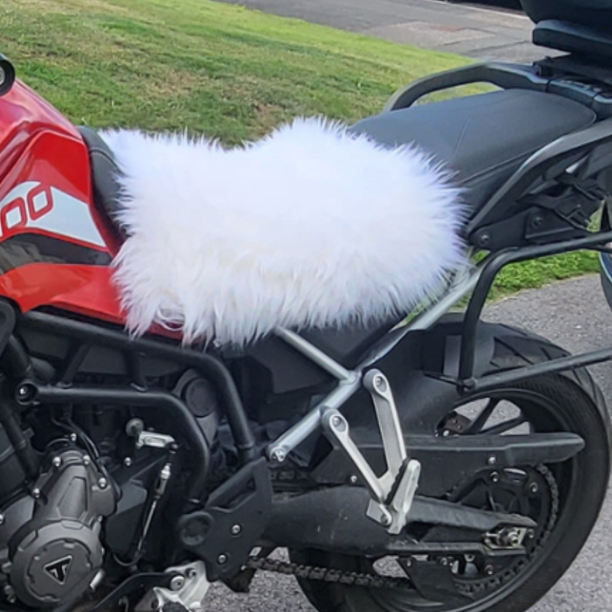 AngelicRider Sheepskin Seat Pad Embrace Heavenly Comfort on Your