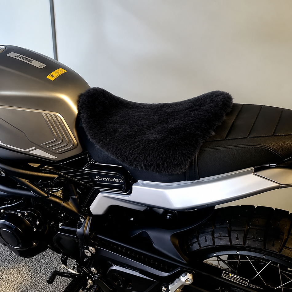 'The Oblique' Small Seat Motorcycle Short Wool Sheepskin Seat Pad