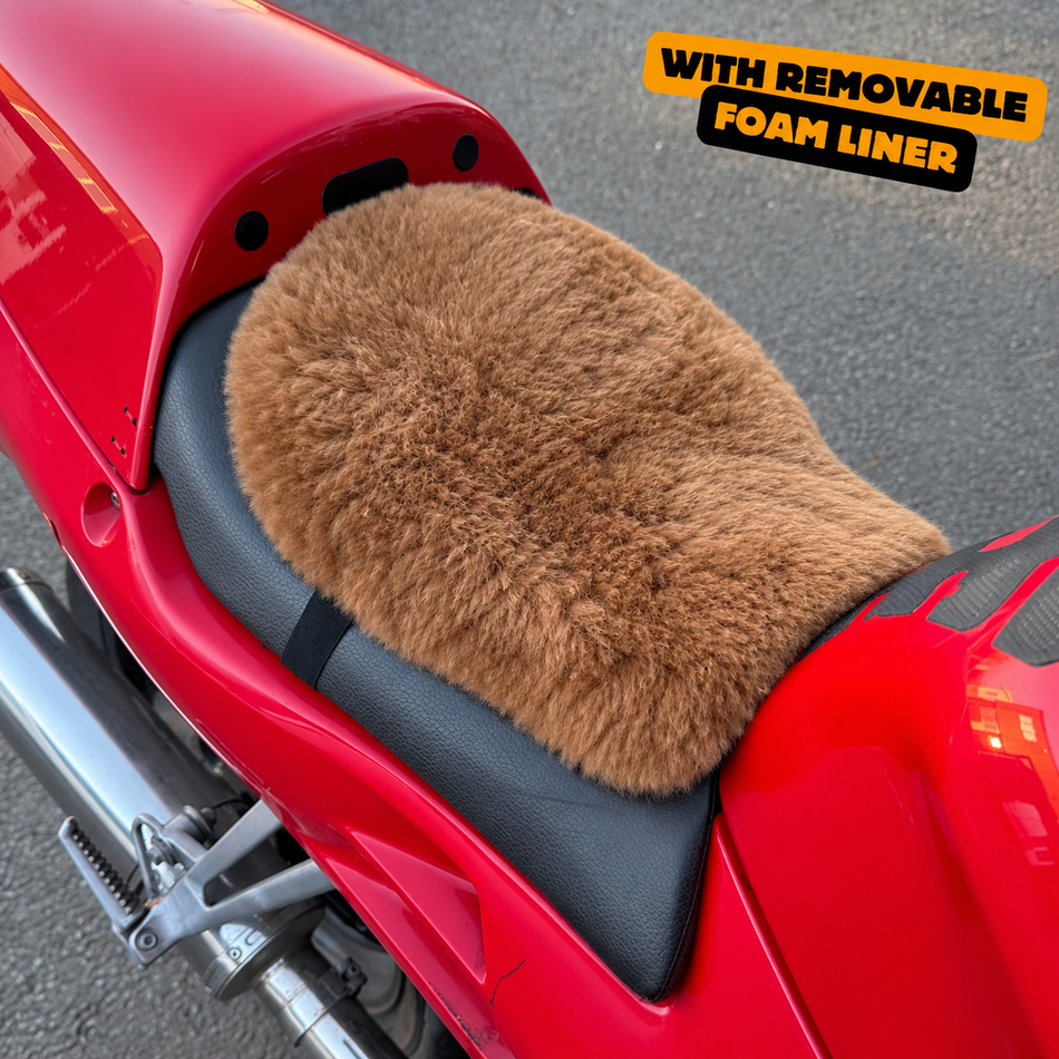 ComfortCraft 'The Prowler' Small Motorcycle Sheepskin Seat Pad