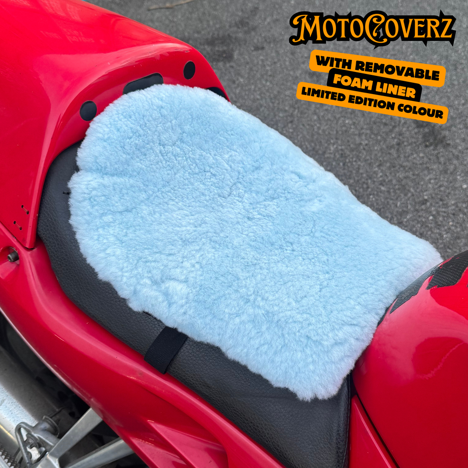 ComfortCraft 'The Prowler' Sheepskin Seat Pad – Special Edition (Sky Blue)