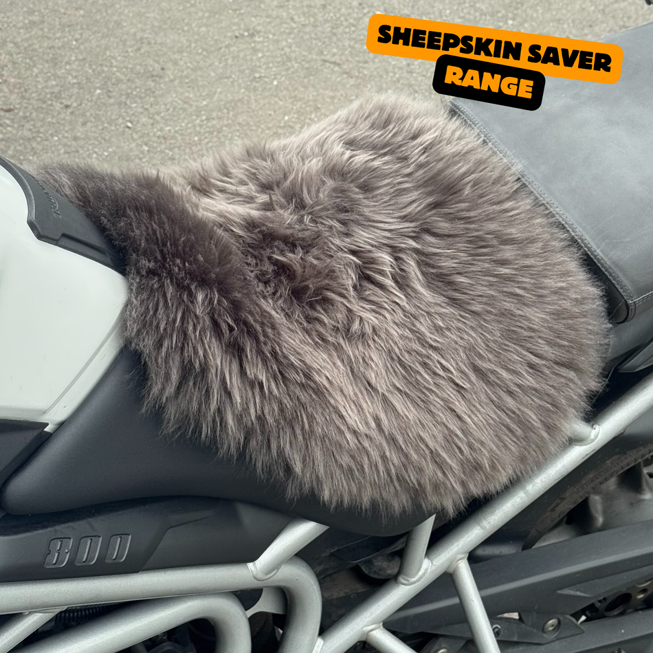 Sheepskin Saver 'The Nomad' Adventure Motorcycle Long Wool Sheepskin Seat Pad