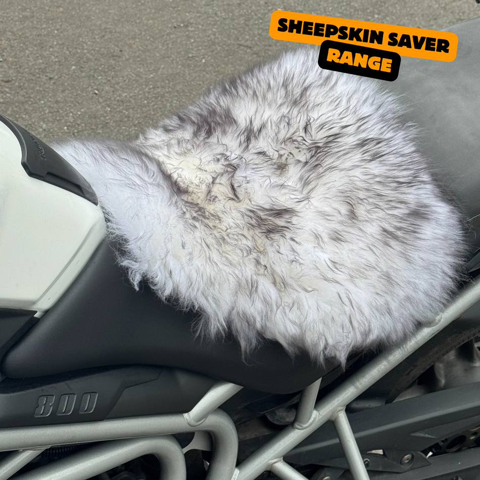 Sheepskin Saver 'The Nomad' Adventure Motorcycle Long Wool Sheepskin Seat Pad