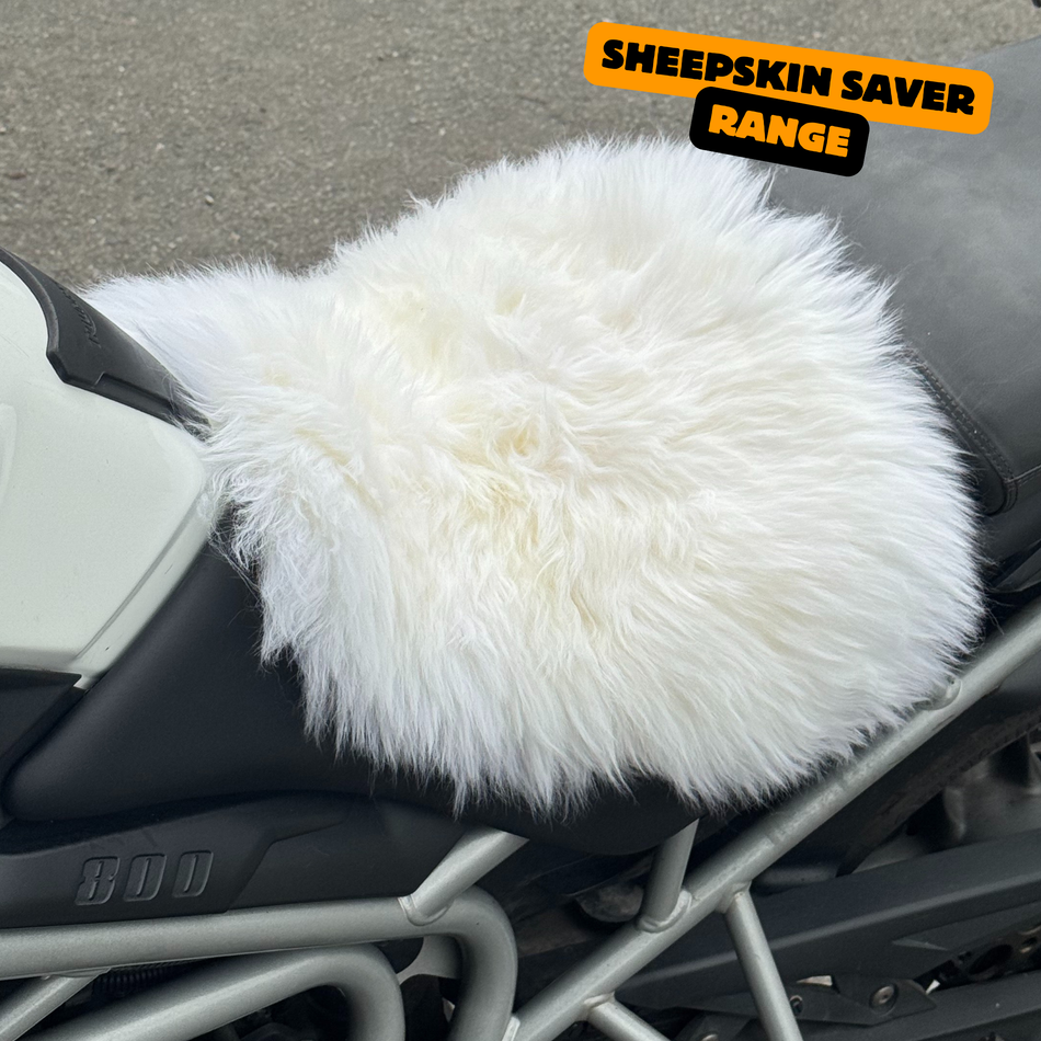 Sheepskin Saver 'The Nomad' Adventure Motorcycle Long Wool Sheepskin Seat Pad