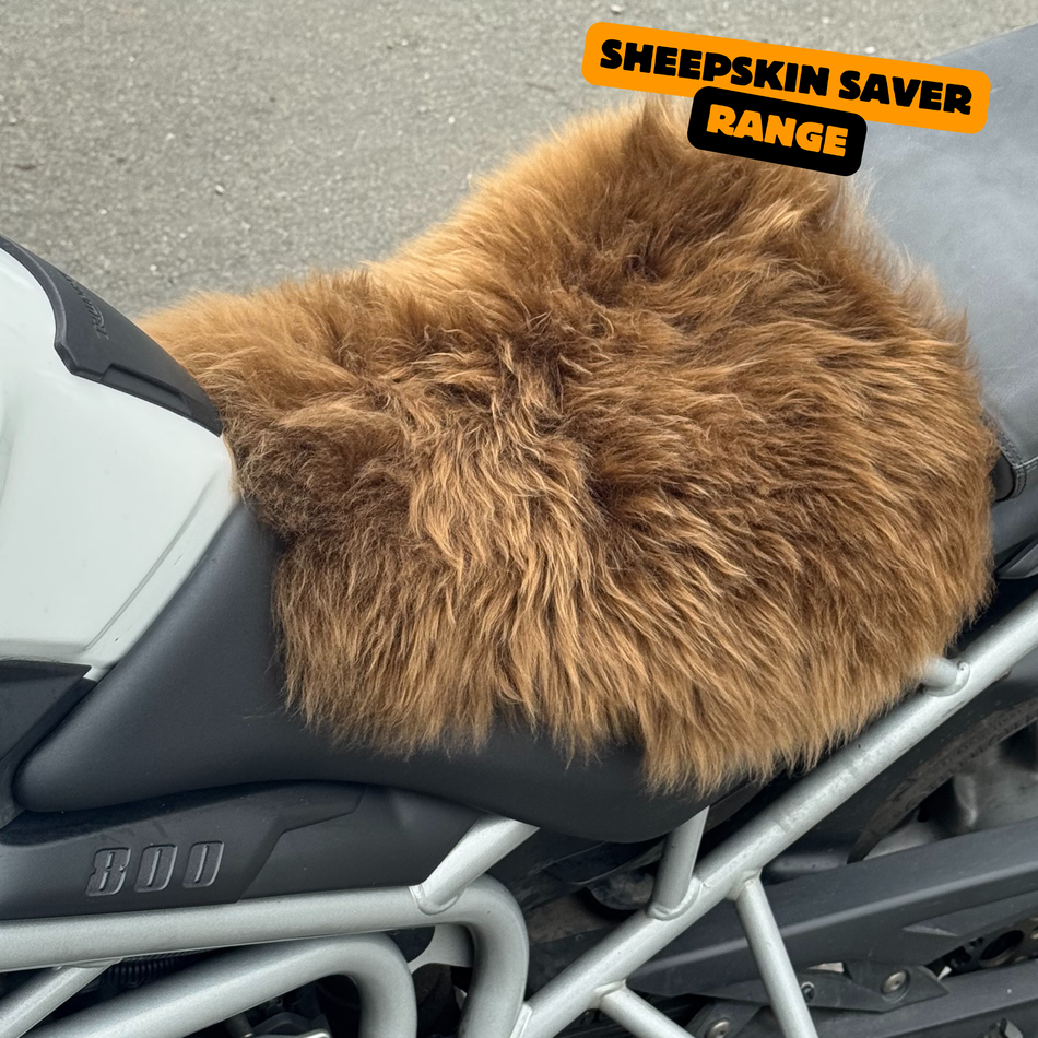 Sheepskin Saver 'The Nomad' Adventure Motorcycle Long Wool Sheepskin Seat Pad