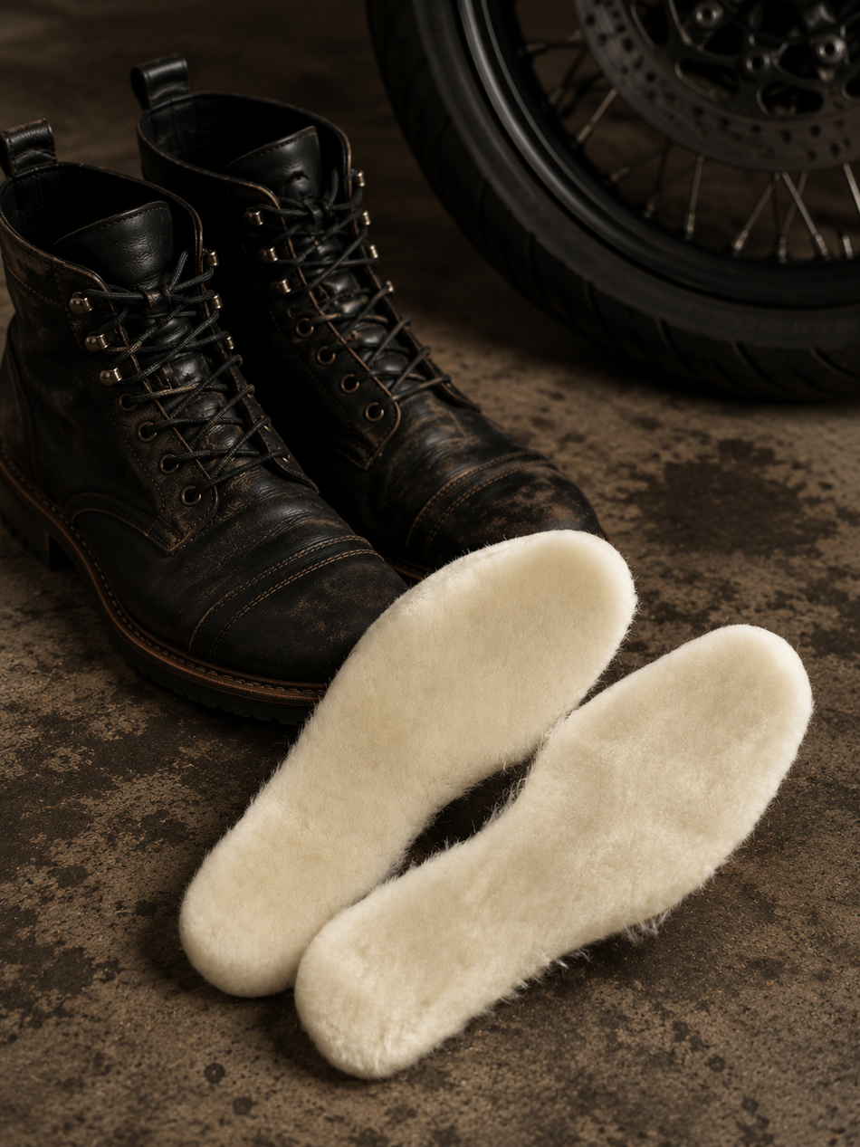 Sheepskin Motorcycle Boot Inner Soles