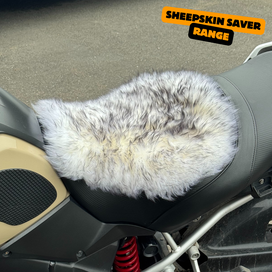 Sheepskin Saver 'The Apex' Multi Model Motorcyle Long Wool Sheepskin Seat Pad