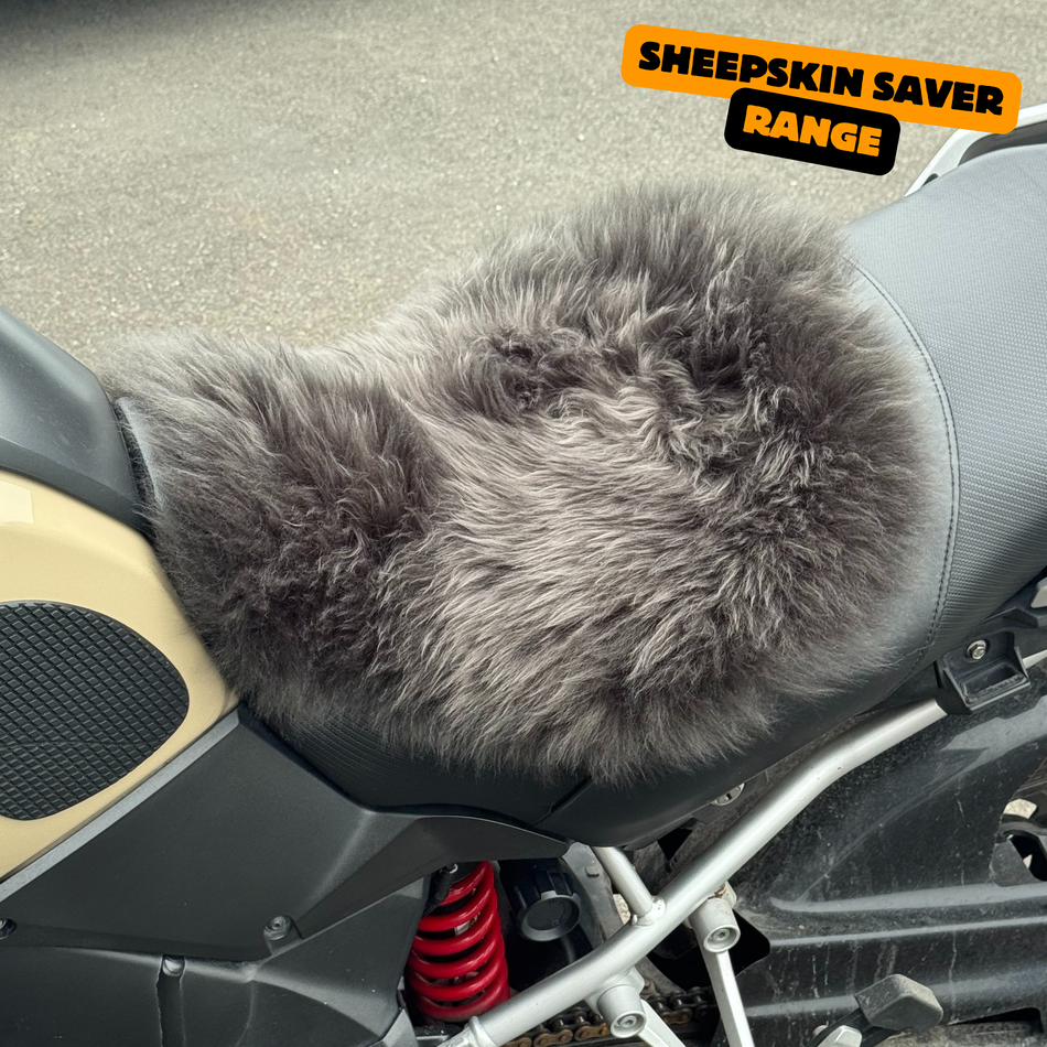 Sheepskin Saver 'The Apex' Multi Model Motorcyle Long Wool Sheepskin Seat Pad