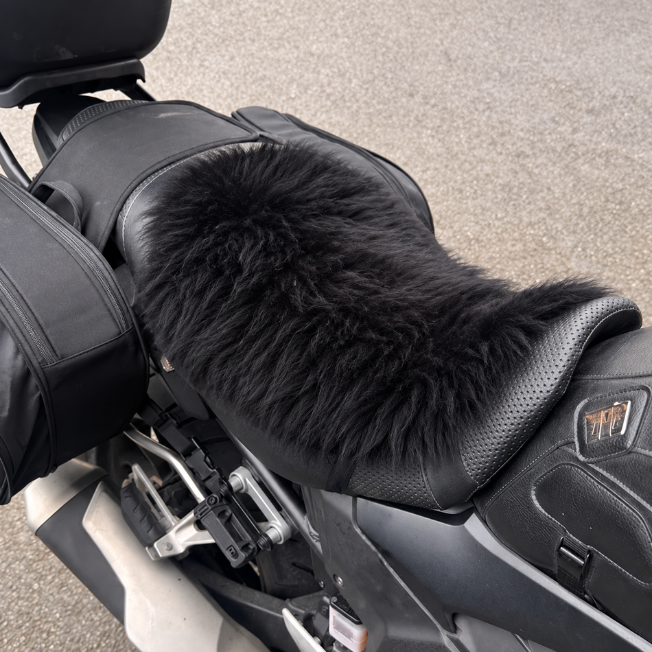 'The Summit' Wide Multi Model Motorcycle Long Wool Sheepskin Seat Pad