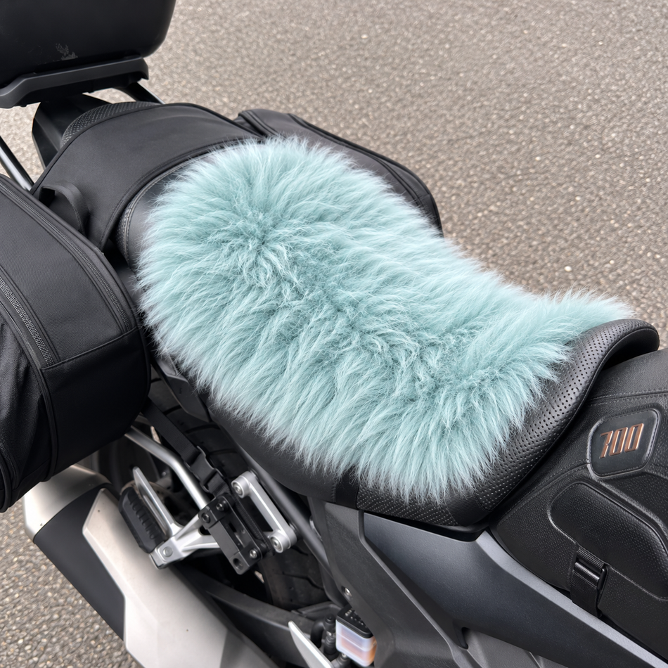 'The Summit' Wide Multi Model Motorcycle Long Wool Sheepskin Seat Pad