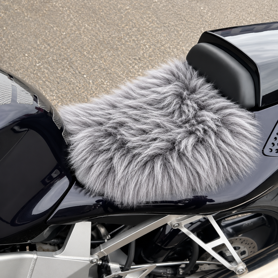 'The Zenith' Long Wool Motorcycle Sheepskin Seat Pad