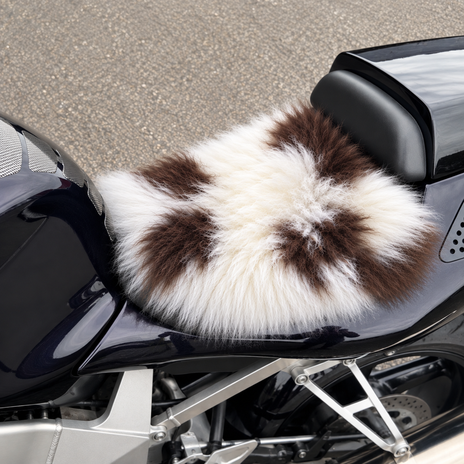 'The Zenith' Long Wool Motorcycle Sheepskin Seat Pad