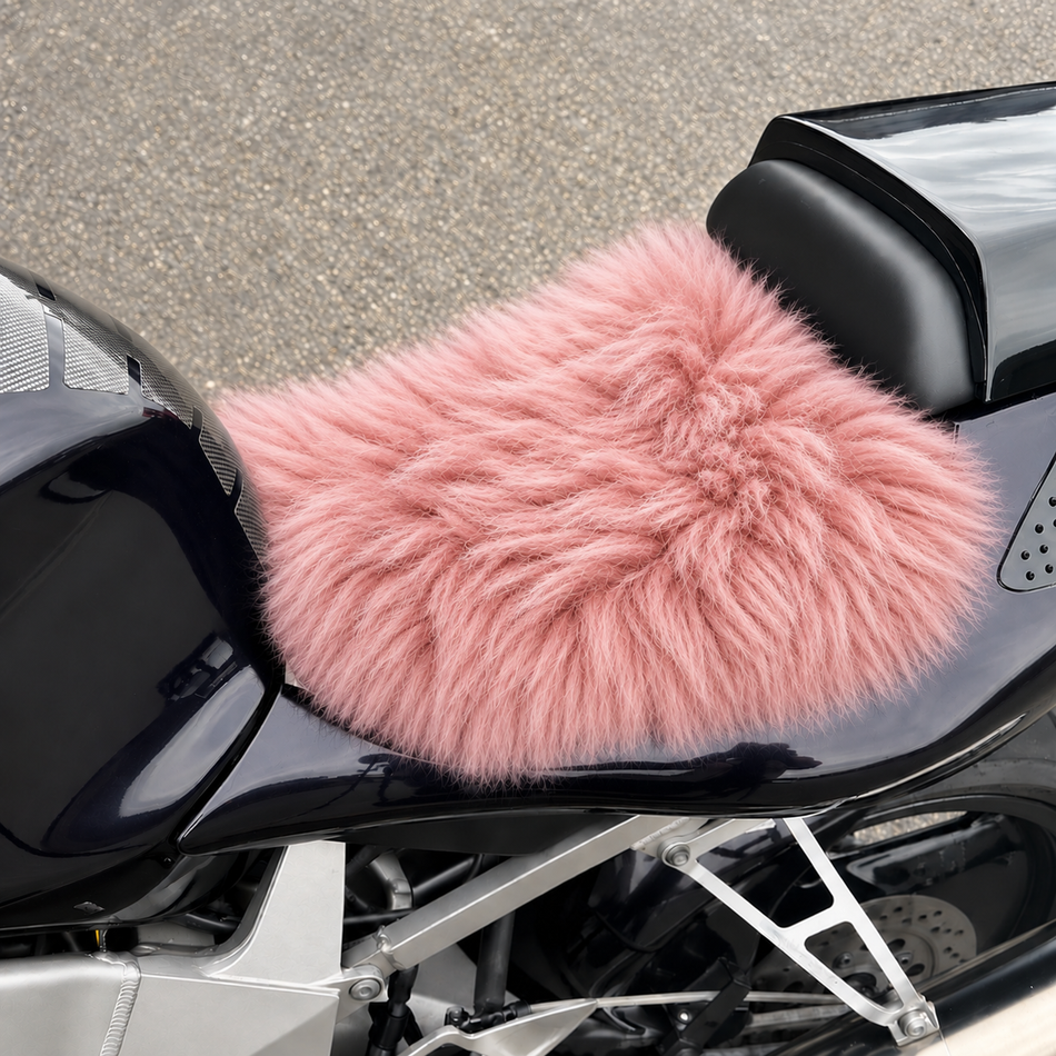 'The Zenith' Long Wool Motorcycle Sheepskin Seat Pad