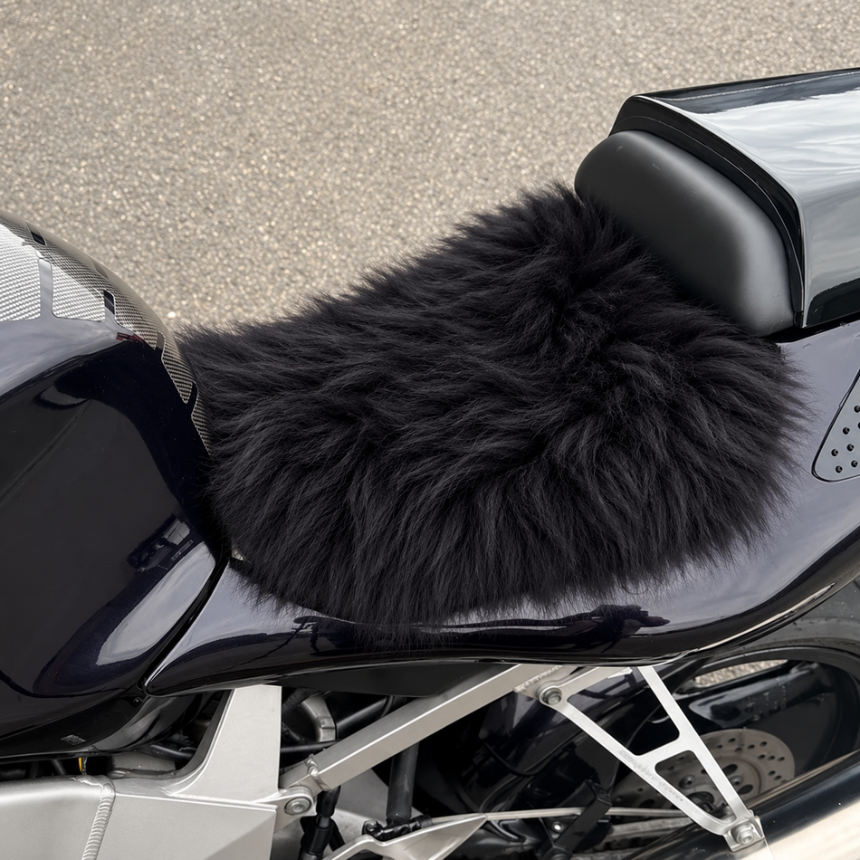 'The Zenith' Long Wool Motorcycle Sheepskin Seat Pad