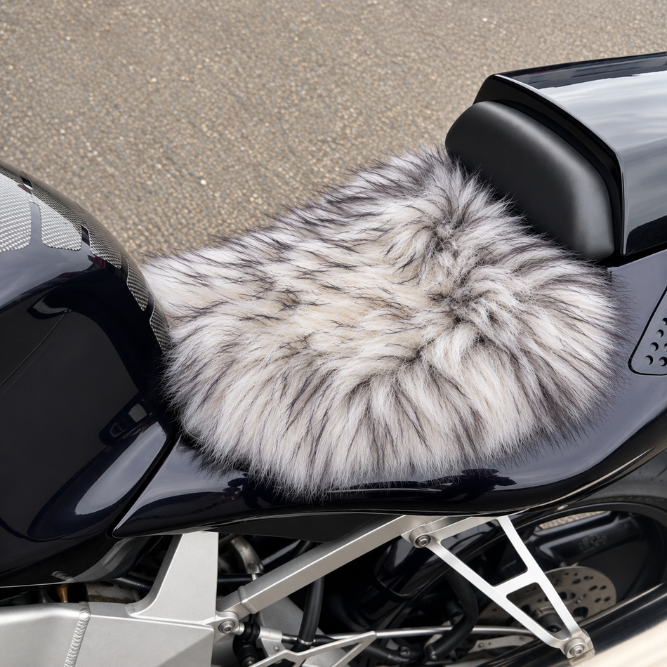 'The Zenith' Long Wool Motorcycle Sheepskin Seat Pad