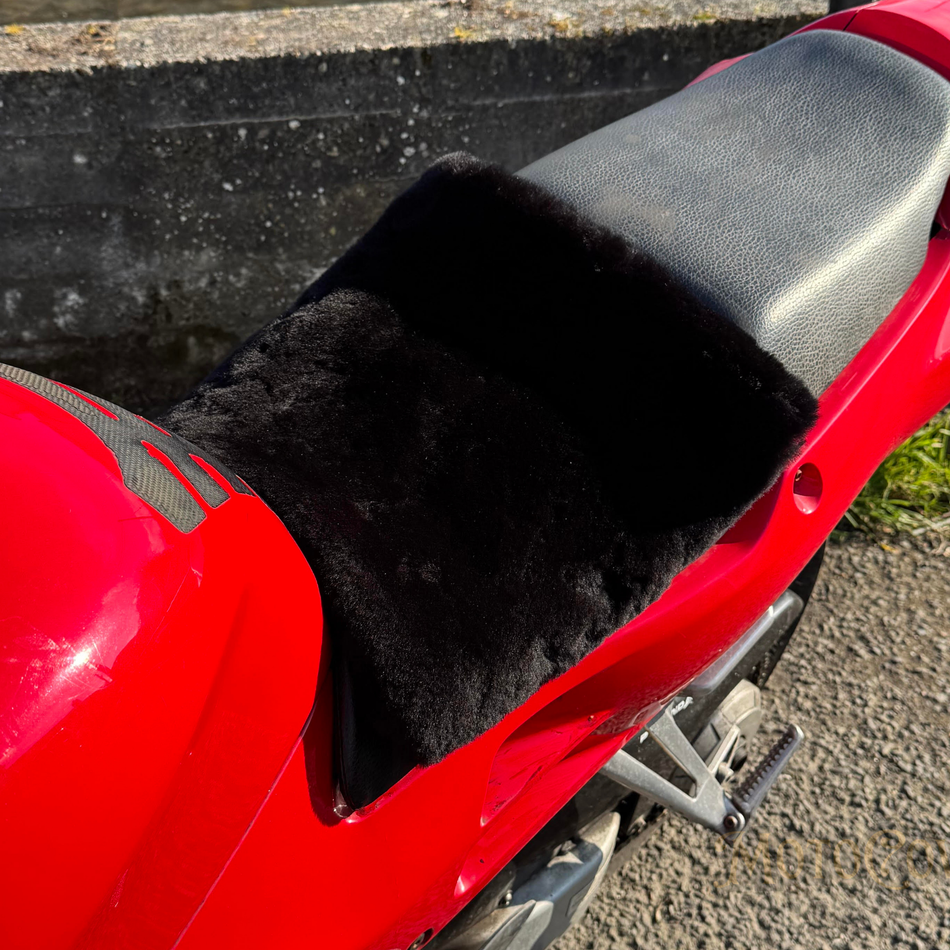 Short Wool Sheepskin Half Pads with Straps - Shape Your Own Seat Pad