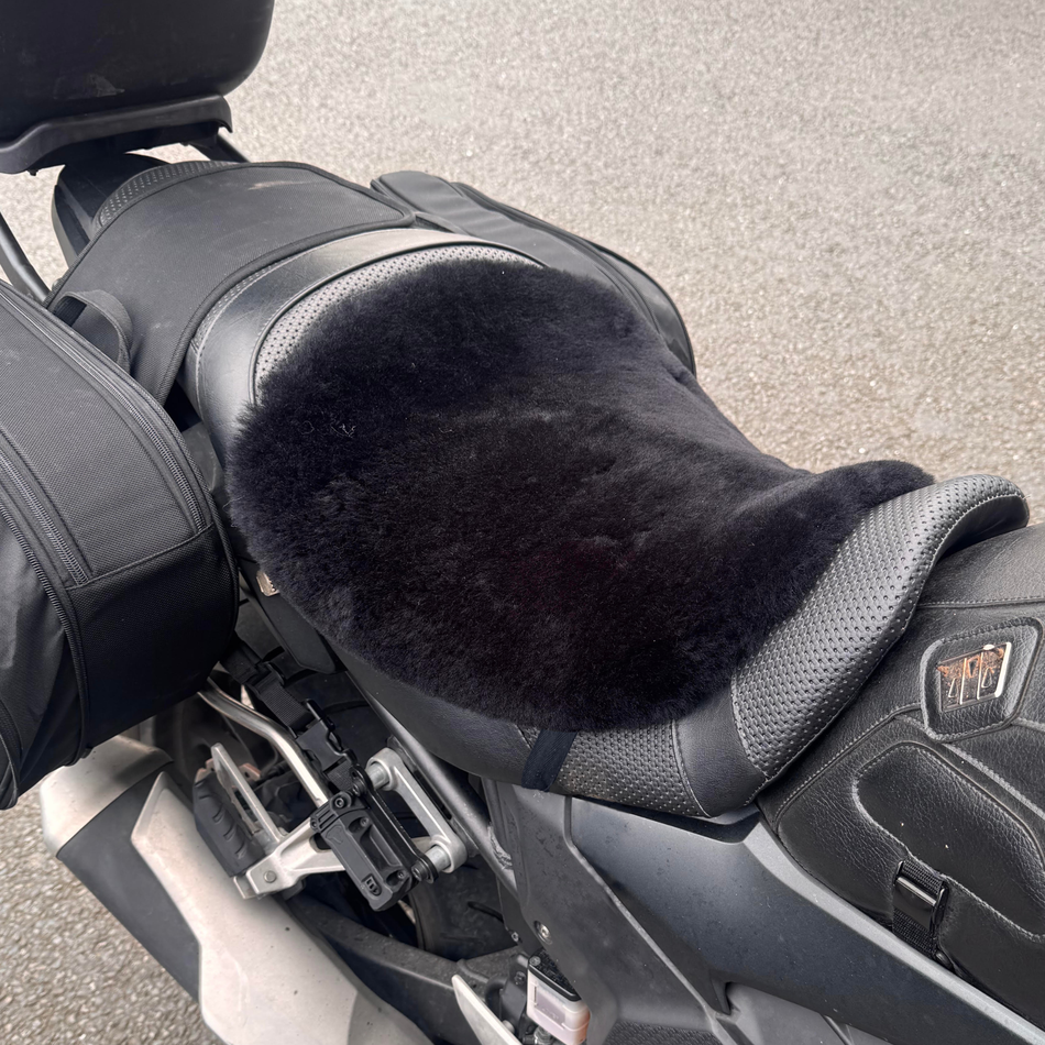 'The Summit' Wide Multi Model Motorcycle Short Wool Sheepskin Seat Pad