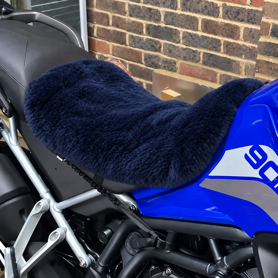 'The Enigma' Dual Sport Motorcycle Short Wool Sheepskin Seat Pad