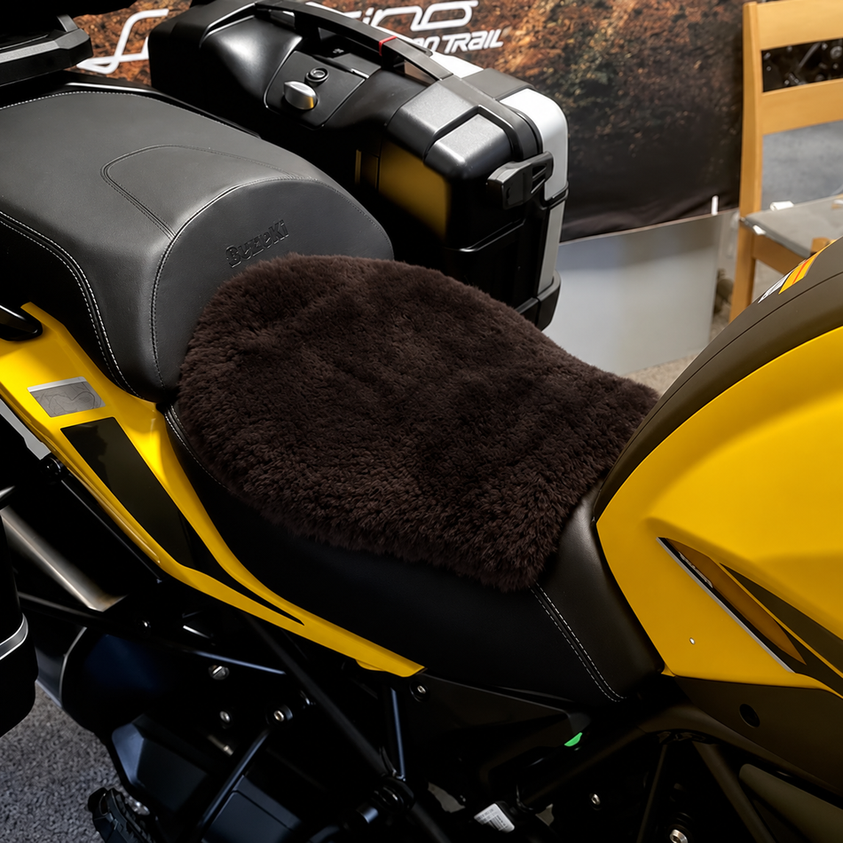 'The Prowler' Small Motorcycle Short Wool Sheepskin Seat Pad