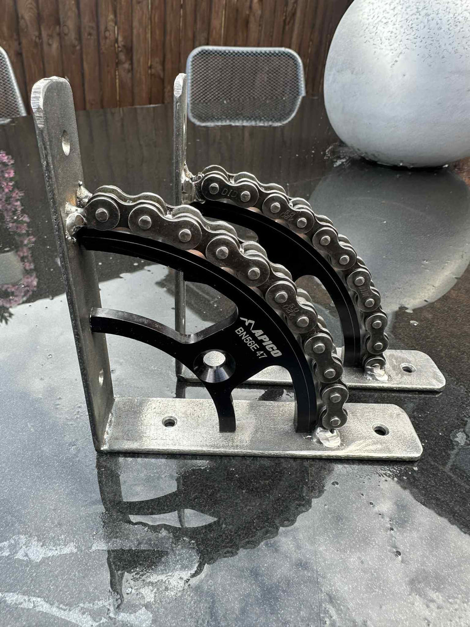 Handcrafted Motorcycle Chain & Sprocket Shelf Brackets