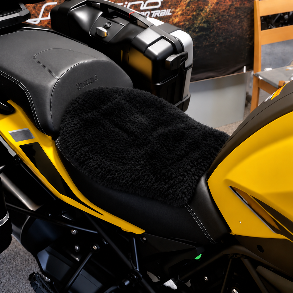 'The Prowler' Small Motorcycle Short Wool Sheepskin Seat Pad