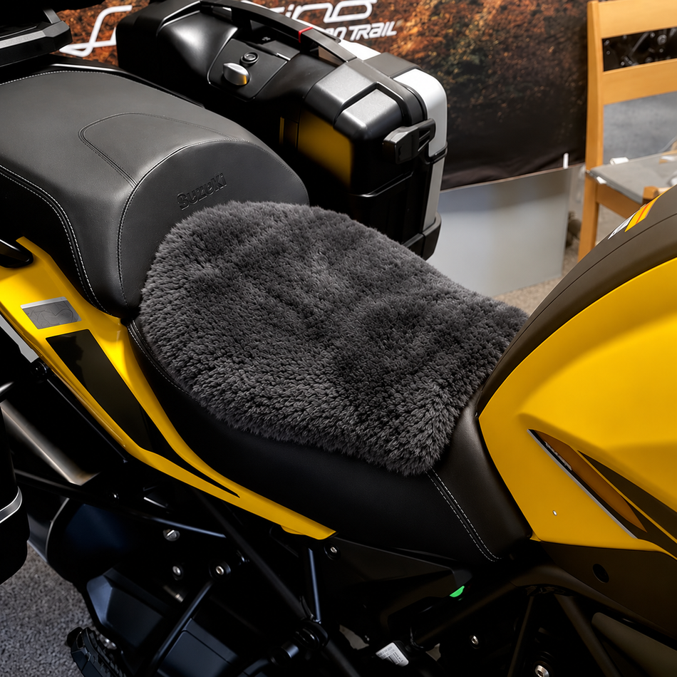 'The Prowler' Small Motorcycle Short Wool Sheepskin Seat Pad