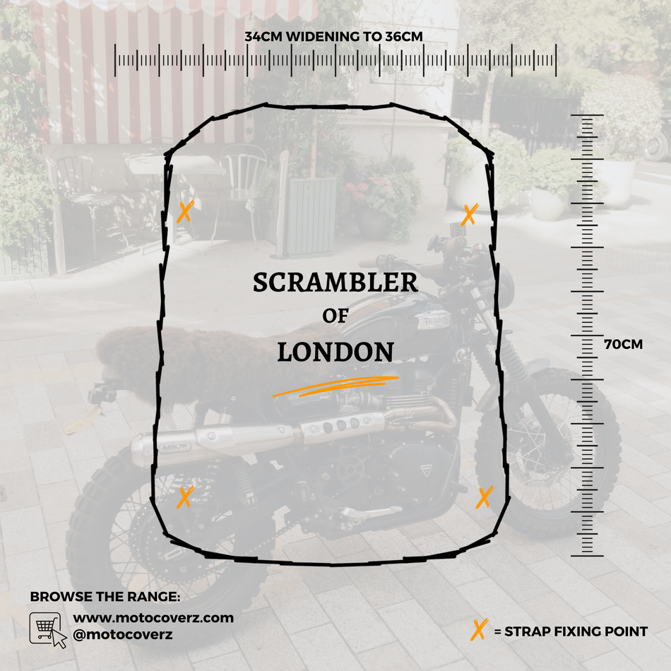 'The Scrambler of London' Sheepskin Seat Cover